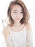 ソフトかき上げ前髪で大人可愛いスタイル☆