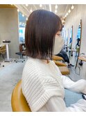 大人可愛い切りっぱなしボブ【久保田夢美】横浜ヘルシーヘア