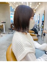 ロンドアジュール 横浜(Lond azur)&nbsp;大人可愛い切りっぱなしボブ【久保田夢美】横浜ヘルシーヘア