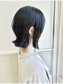 韓国風ブルーブラック ネイビーブラック マチルダボブ
