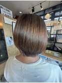 縮毛矯正ショートボブ