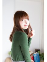 リスペクト マンボ(RESPECT MAMBO)&nbsp;大人かわいい/レイヤーロング/グレーベージュ/前髪パーマ/豊田