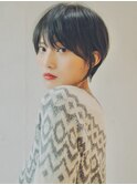 マッシュショート/ショートボブ/小顔カット/グレージュアッシュ