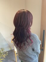 シスイ(sisui)&nbsp;ロングウルフレイヤー/ワインレッドイヤリングカラー