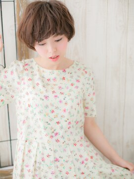 ルナス 福岡天神(LUNAS) 天神/髪質改善/ベージュピンク!☆フェザーショートe