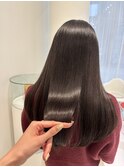 ロングレイヤーナチュラルレイヤー顔まわりレイヤーブラウン