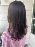 夏のツヤ髪＆透け感ショコラブラウン大人女子フェミニンロング