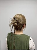 くびれヘアヘアセットお呼ばれセットアンプレラカラー