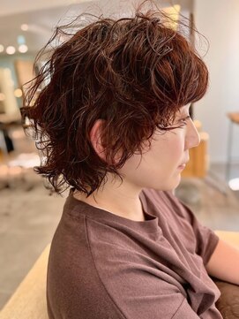 フリップビーアヴェダ(FLIP B AVEDA) 本八幡 × レッドブラウン × パーマショート