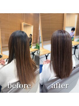 ステラバイケンジ 藤沢(STELLA by KENJE) 白髪ぼかしハイライトカラー30代40代50代