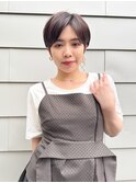 ハンサムショート/丸みショートボブ/20代30代40代50代/顔周り
