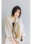 透明感切りっぱなしボブ