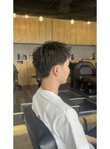 フェードカットマレットヘアフェードアップバング短髪メンズ