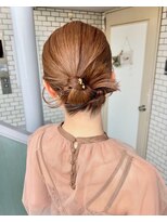 フェリーチェ 六本木店(Felice)&nbsp;カチモリ　アップスタイル　参列ヘア　金箔