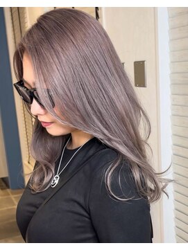アース いわき店(HAIR&MAKE EARTH) シルキーライトグレージュ×エアリーカールロング