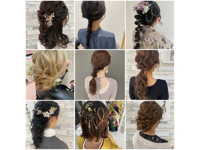 パーティヘアセットが大好評！様々なスタイルにご対応致します