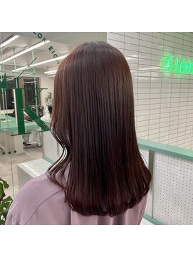 エイト 横浜店(EIGHT) ブリーチなしピンクブラウン