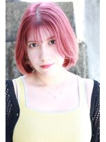 ステラ ヘア デザイン サロン(STELLA hair design salon)&nbsp;ボブ　ピンクカラー　ダブルカラー　S