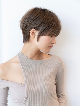 メゾンバイハバナ(maison by HAVANA) 20代30代大人かわいい前髪パーマ小顔ショートボブグレーベージュ