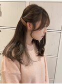 ベージュカラー/レイヤーカット/透明感カラーブリーチなしカラー