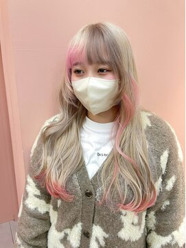 ミテ(mite) デザインカラー/ロングヘアー/ハイトーンカラー