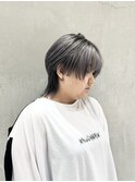 ウルフカット×シルバーグレー
