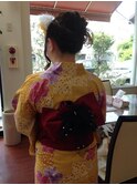 夏らしいアップスタイル