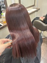 ヘアーアンドメイク ビス(HAIR&MAKE bis)&nbsp;ブリーチなしで作るピンクブラウン【中西思実】