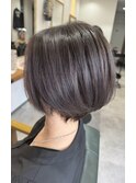 ラベンダーグレージュショートボブ