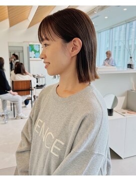 ローレン(LOREN) 黒髪/ボブルフ/ネビージュ/小顔/ワンレン/栄/髪質改善/前髪