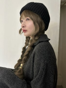 メゾンアクア 表参道(Maison ACQUA) ☆ブリーチなしダブルカラー オリーブ オリーブベージュ ボブ