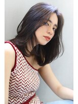 マルフェ 天王寺(marfe)&nbsp;【marfe】レイヤーカット＿センターパート＿暗髪ミディアム