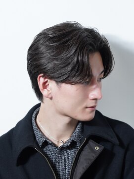 アルファ 新宿(alpha) サーフカール/ 刈り上げセンターパート/ブルーブラック[新宿駅]