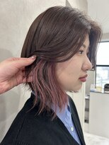 キング(K!ng)&nbsp;縮毛矯正髪質改善ハイライトレイヤーカット楠葉美容室エクステ