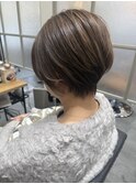 白髪ぼかし×ハイライト×アッシュベージュ