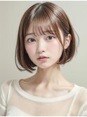 ショートボブミニウルフチェリーブラウン20代30代40代50代