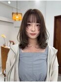 ブラウンベージュレイヤーカット髪質改善水素トリートメント