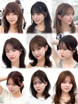 アマトウキョウスマートサロン(AMA TOKYO×Smart Salon) くびれレイヤー/顔まわりカット/くびれ巻き/レイヤーカット