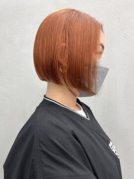 ギークス(GEEKS) 【GEEKS渋谷】ボブ/切りっぱなしボブ/オレンジ/秋カラー/透明感