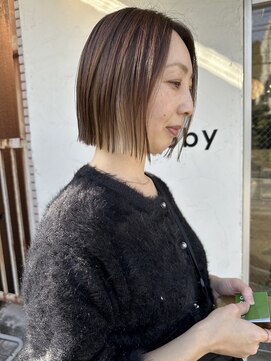 インナーカラー/ブロンド/タッセルボブ/氏川洸希/多摩センター