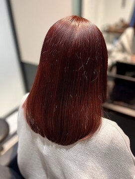 イオ 渋谷(io) レッドカラー/ブリーチなし/暖色カラー/艶カラー/高発色カラー