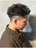 MEN’S/リバースセンターパート/ニュアンスパーマ/新宿