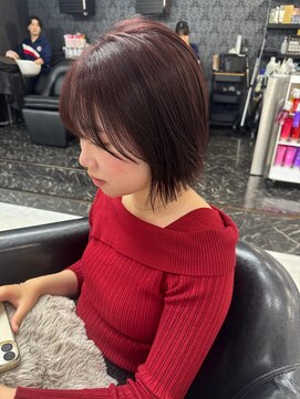 ザ アクネ 岡崎竜美丘店(THE ACNE) ♪ボブ_ピンクラベンダー_くすみピンク