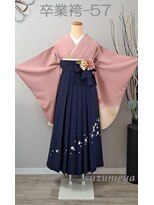 きものサロン すずめ屋&nbsp;レンタル番号　卒業袴-57　桜　　（袴、帯色変更可）