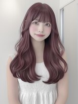 ユーフォリア エヌ 池袋サンシャイン通り店(Euphoria +n)&nbsp;ラベンダーカラー透明感カラーアッシュグレーロングヘア内巻き◎