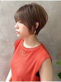 【絶壁解消】大人のひし形立体感ショート×イルミナベージュ