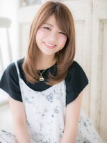 クオーレ ヘア アンジュ 水戸店(CUORE HAIR ange)&nbsp;*ange水戸*…斜めバングxインナーカラー小顔ワンカールa