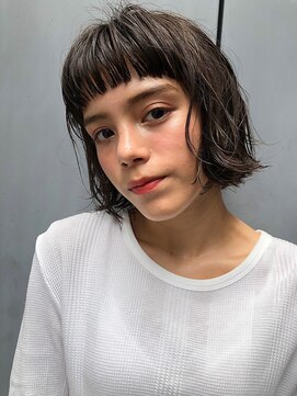 ヘアサロンエム 渋谷店(HAIR SALON M) デザインカラー/厚めバング/ローライト/スリークボブ