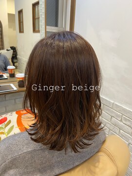 ミルク(MILK) *Ginger beige × 切りっぱなしボブ*