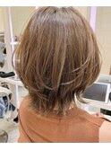ネオウルフ外ハネ似合わせカット20代30代40代くびれヘア担当畑